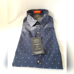 BRAND NEW Van Heusen Slim Fit Stain Defense Long Sleeve Button Up Collar Shirt